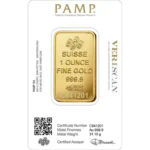 1 унция (31.1 гр.) златно кюлче PAMP Fortuna - Image 2