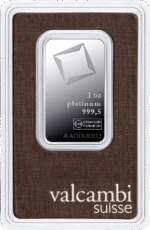 10x1 унция (31.1 гр.) платинено кюлче Valcambi - Image 2