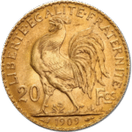 6.45 гр. златна монета 20 Френски Франка Мариана 1898-1914 - Image 2